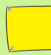 目立つ色を使う